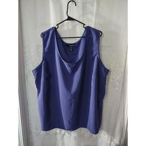 Denim 24/7 Top Plus Size 30W Purple Sleeveless